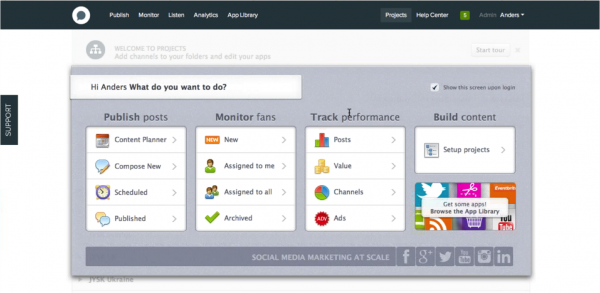 Sitecore Social Start Screen