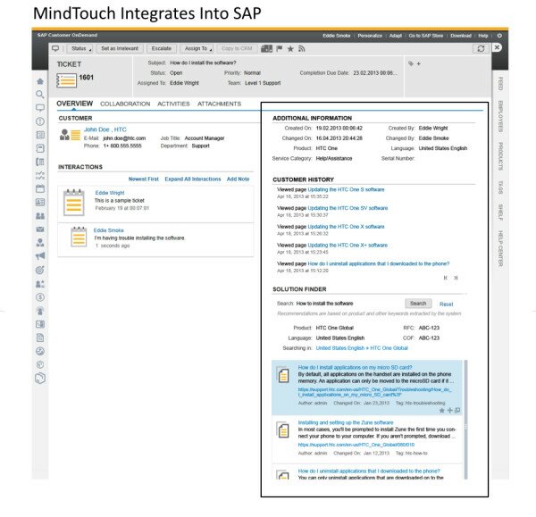 MindTouch, SAP Integration
