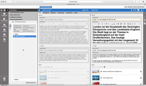 CoreMedia 8 Multi-site Side-by-Side